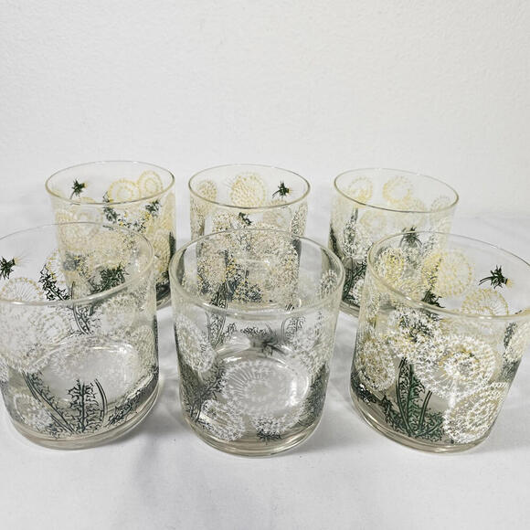 Other - Vtg Set Of 6 Dorothy Thorpe Hand Painted Rocks Glasses MCM mid Century